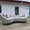 Elegant curved sectional sofa