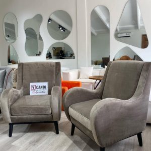 Single sofas made with high-quality Velvet fabric