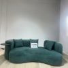 3-seater sofa with wooden base made with high quality matte fabric