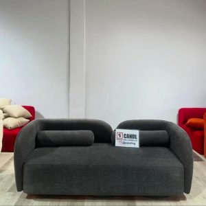 3-seater sofa made with grey Murano fabric