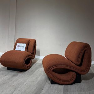 Burnt orange accent chair