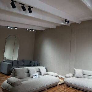 3-seater and 4-seater matching sofas with wooden base