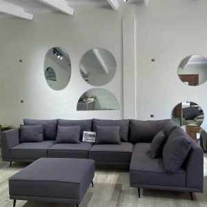 7 seater black sectional sofa