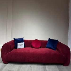 3-seater red sofa