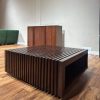 Handcrafted slatted coffee table