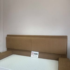 Bedframe made with high quality matte fabric