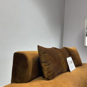 Curved sofa made with quality Brown velvet