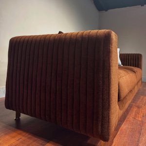 4 Seater Sofa with pleats design and gold legs