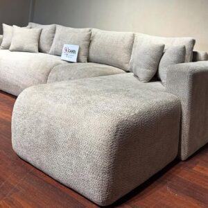 Sectional sofa in premium boucle fabric