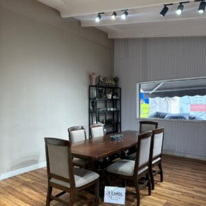 6-seater solid wooden dining set