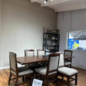 6-seater solid wooden dining set