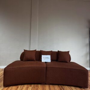 3-seater marron sofar