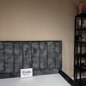 Dark grey velvet bedframe