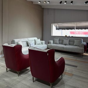 Full set fabric and leather sofa