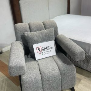 Custom-made plush accent chair