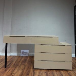 Sleek stepped desk
