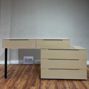 Sleek stepped desk