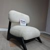 Minimalist white accent chair