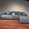 sectional sofa in grey fabric