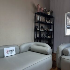 3 & 2-seater set made with leather