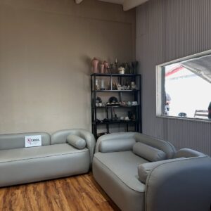 3 & 2-seater set made with leather