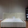 Upholstered panel bed frame with a full-back support