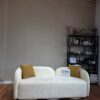 3 sseater velvet off-white velvet fabric sofa