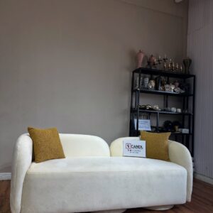 3 sseater velvet off-white velvet fabric sofa