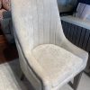 Off-white Accent chair with wooden legs