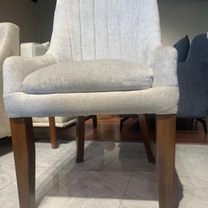 Off-white Accent chair with wooden legs