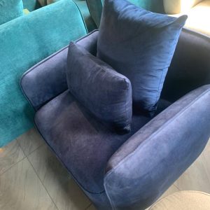 Blue accent chair