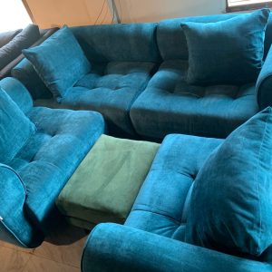 Teal L-shape sectional